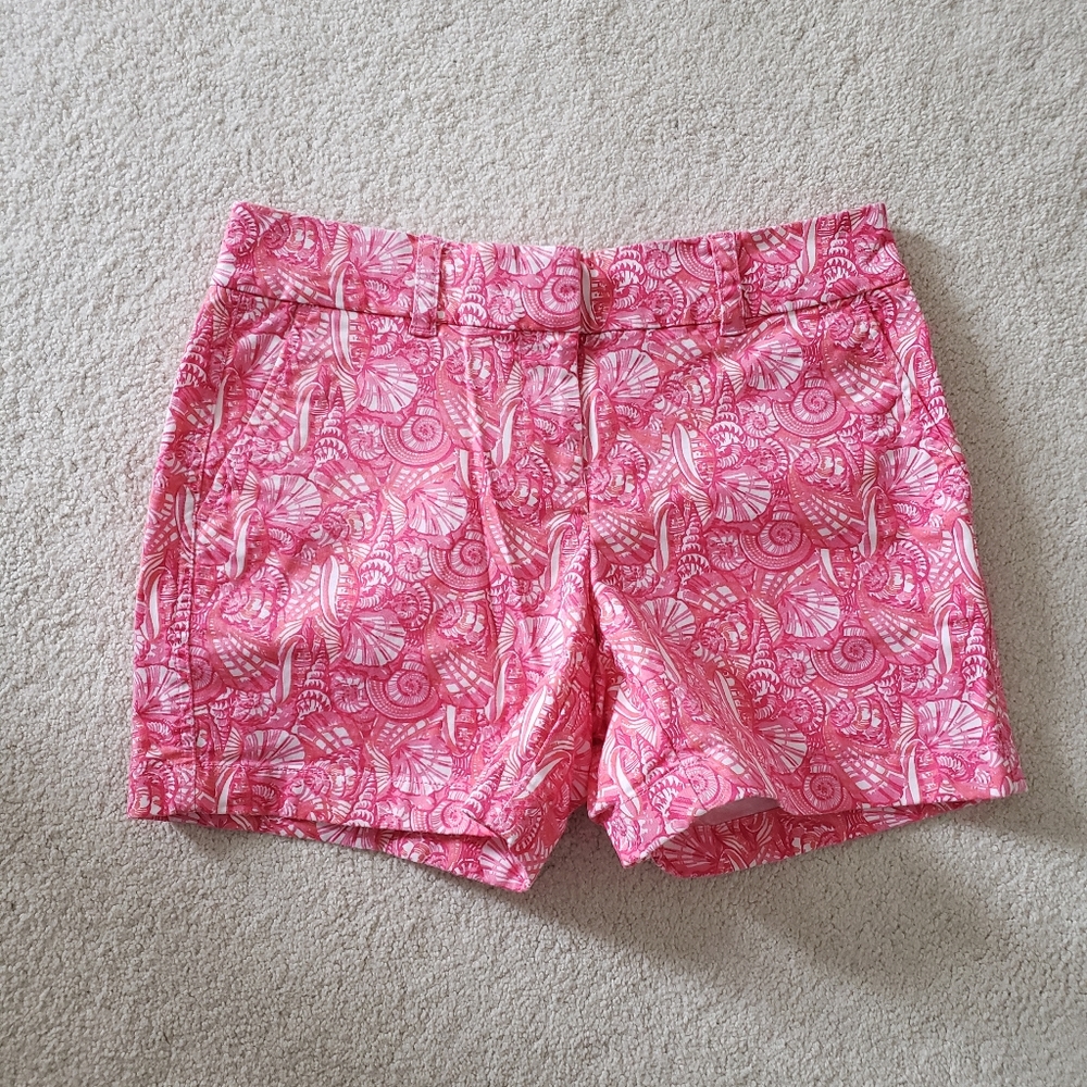 Vineyard Vines Pink/White Shell Print Shorts sz2